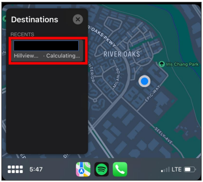 Apple Maps Destination